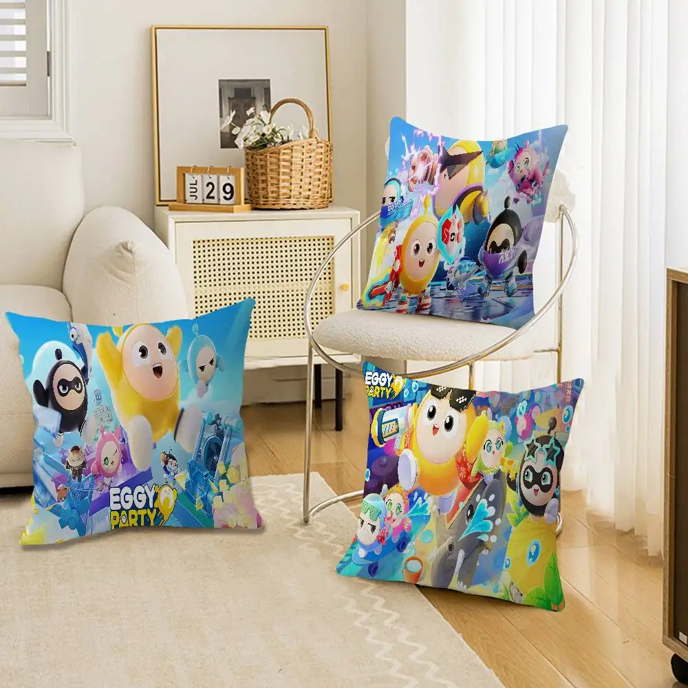 E-Eggy-Party Cartoon Maple Design Cushion Cover Happy Autumn Harvest decor Holiday Decorati Pillow Cover
