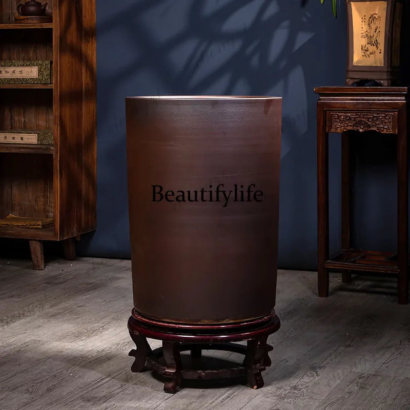 Ceramic painting and calligraphy scroll cylinder quiver living room floor-to-ceiling large vase umbrella storage ornament