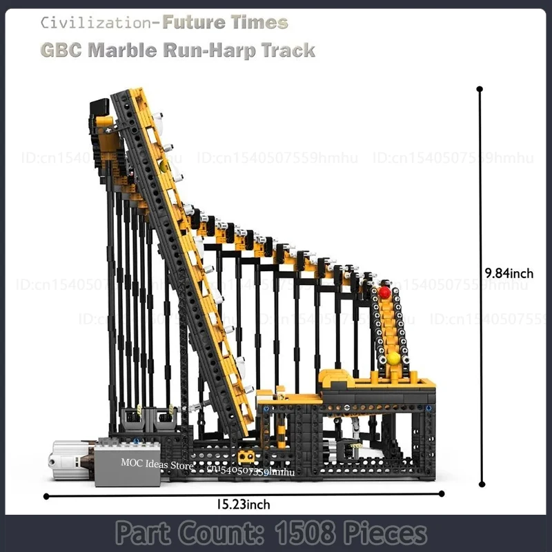 MOC Building Blocks GBC Module Harp Track 26008 Model Motor Machine Sports Ball Technology Bricks DIY Creative Toys Xmas Gifts