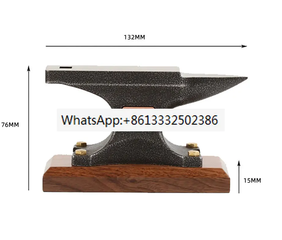 

DIY Horn Anvil Alloy Steel Forming Work Surface Bench Tool Metal Beat Pad With Walnut Base for Gold and Silver Jewelry Making