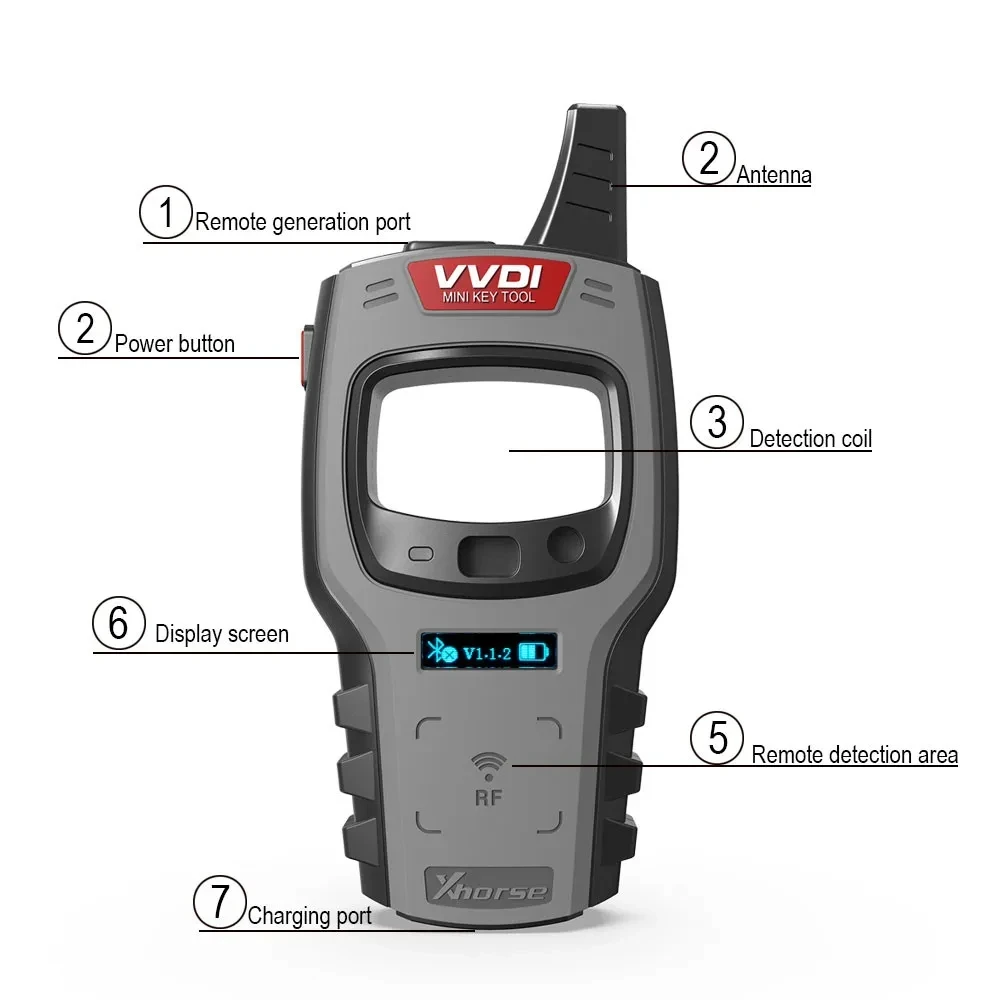 Xhorse VVDI Mini programmatore di chiavi per auto a distanza supporta IOS e Android con funzione di clonazione remota a 48 Clone a 96bit versione