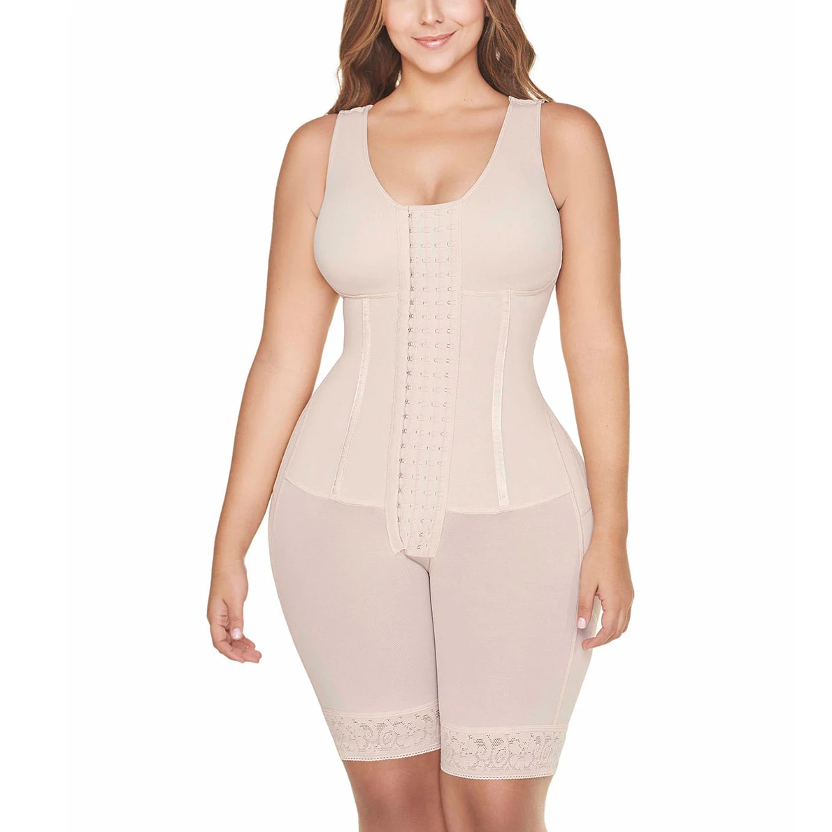 Full Body Shapers Women Bodysuit Faja Mujer Waist Trainer Corset Adjustable Hook and Eye Butt lifter Plus Size Women Clothing