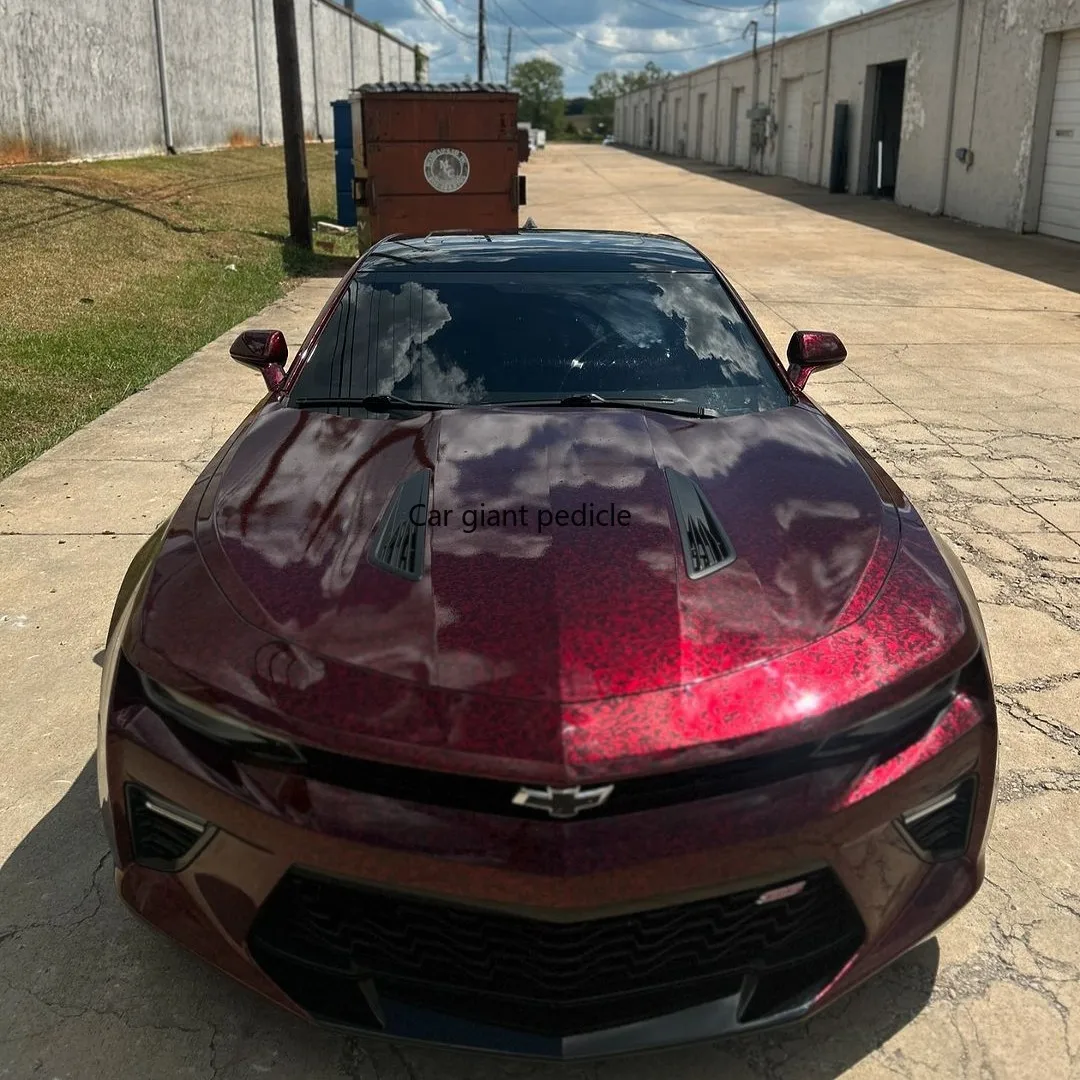 Highest qualityGloss Carbon Fiber Forging Red vinyl Wrap Film Car Wrap Film Non degumming Non fading quality Warranty 1.52M*17M