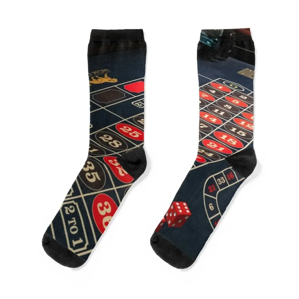 

roulette, gambling,dice,casino Socks cotton designer Socks Girl Men's