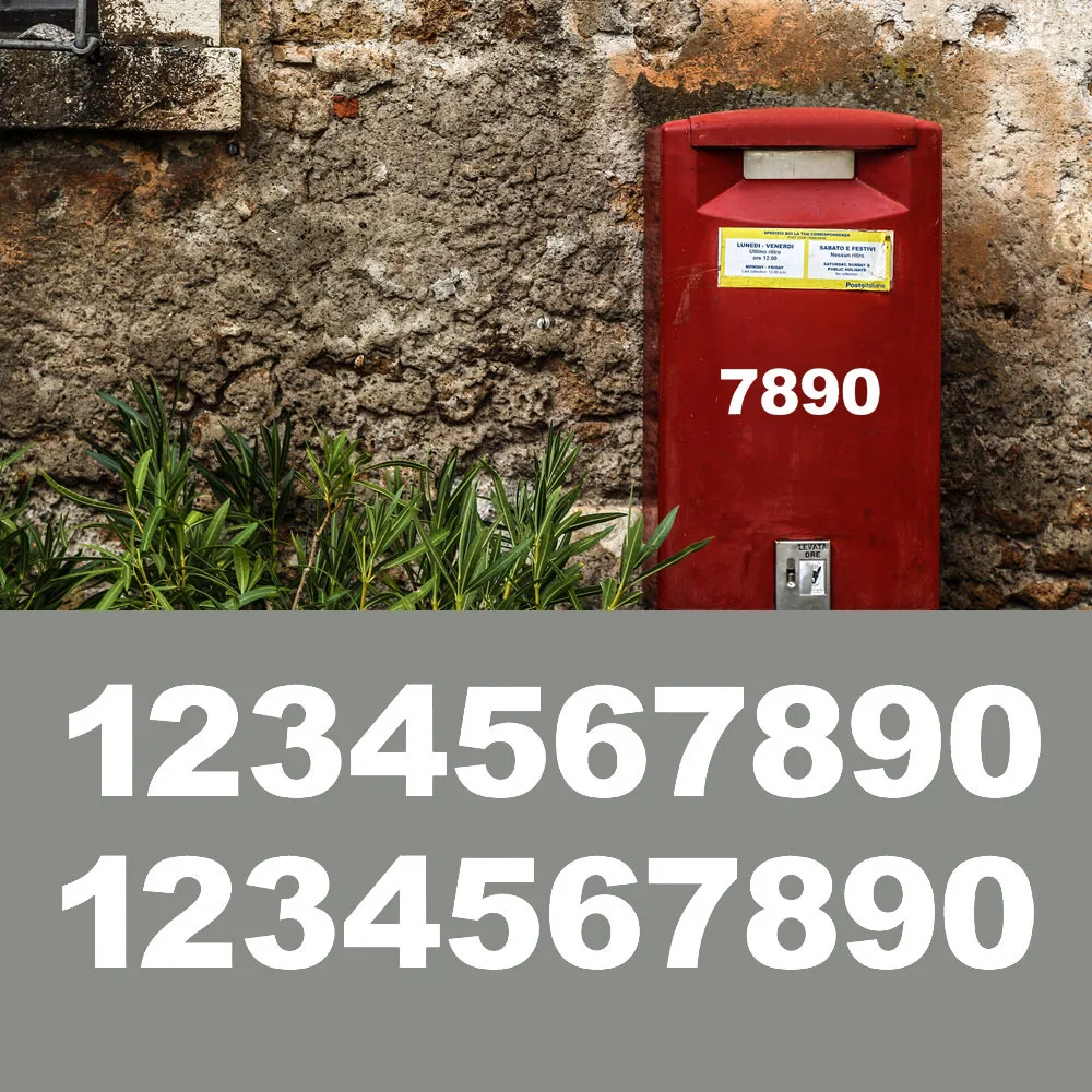4 Stuks 0-9 Mailbox Sticker Decal Zelfklevende Cijfers Waterdicht Lichtbestendig Voor Raam Deur Auto Stickers 2/3/4 Inch