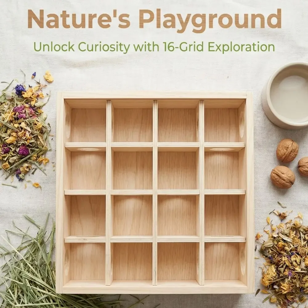 Funny Wooden Hamster Tunnel Maze Exploration Bite Resistant Hamster Maze Toys with Cover Guinea Pig Puzzle Toy Exercise
