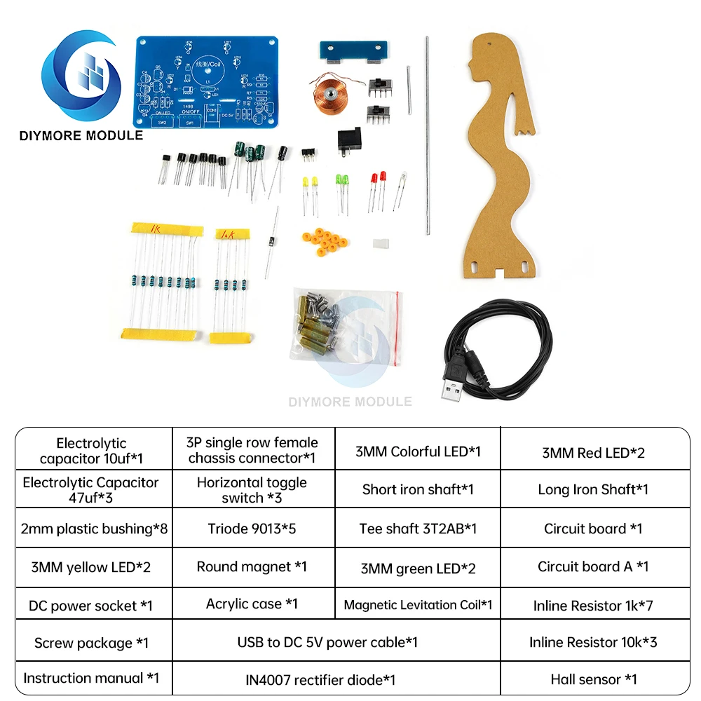 DC5V Electronic Swing Kit Electromagnetic Swing Experimental Circuit Production DIY Welding Kit Loose Parts