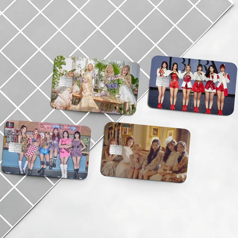 Popular K-Kpop Team I-idleS Game Film Cover Sticker Case For Small Chip Credit Debit Card Front Side