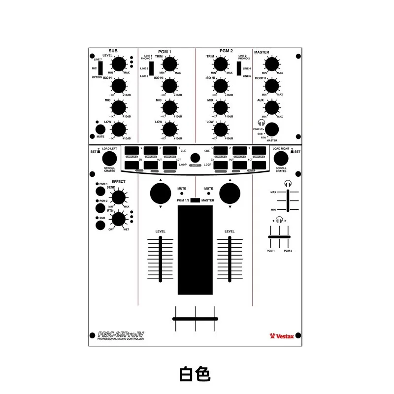 Vestax PMC-05 Pro IV Mixer Protective Skin Sticker, Colorful Custom Decal, Durable Scratch-Resistant Cover for DJ