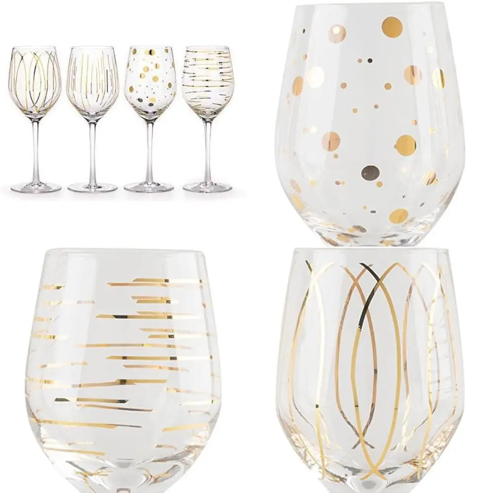 

Большие кеды для белого вина с гравировкой на 400 мл, набор из 4 предметов с золотым дизайном, посуда премиум-класса для питья для элегантного вина