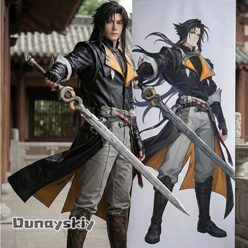 

Костюм для косплея Иэ Шиюань из Zenless Zone Zero: кожаная куртка, топ, брюки, аксессуары, комплект для Хэллоуина