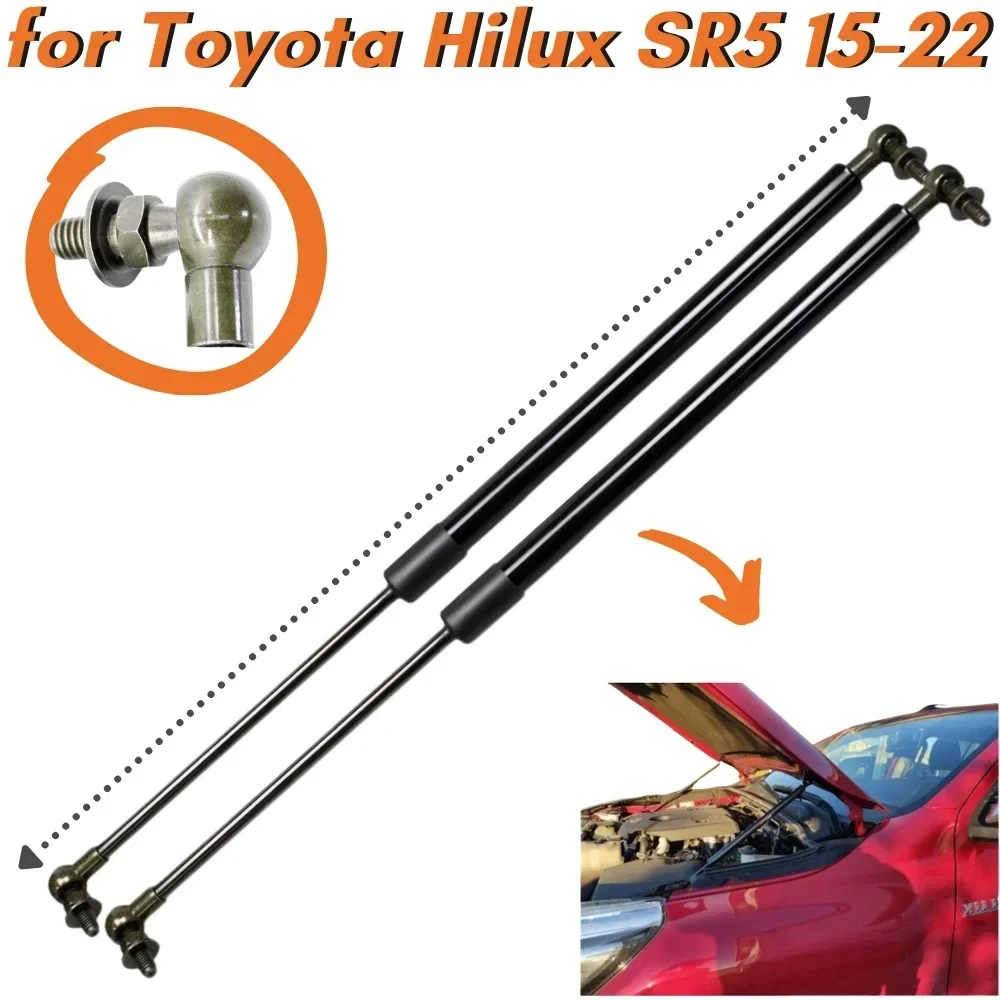 Qty(2) Hood Struts for Toyota Hilux SR5 M70 M80 REVO 2015-2022 Front Bonnet Gas Springs Shock Absorber Lift Supports Dampers