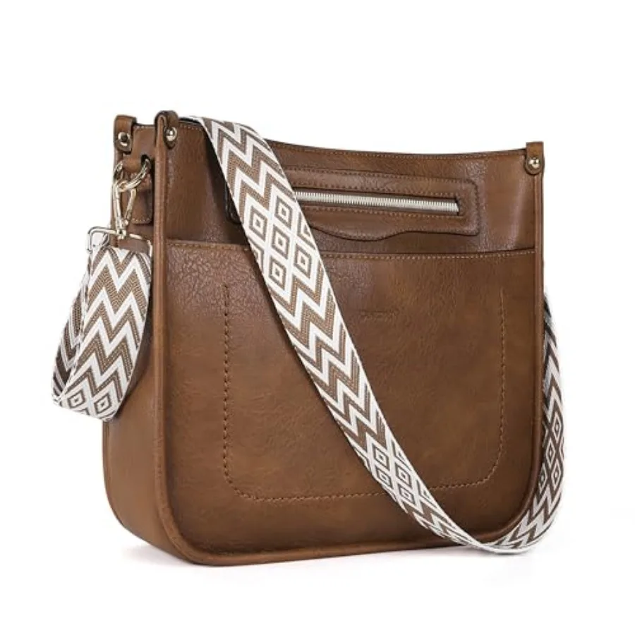 

Vegan Leather Crossbody Bags for Women Hobo Travel Purse Multi-Pocket Trendy Handbags and Womens Crossbody Bag