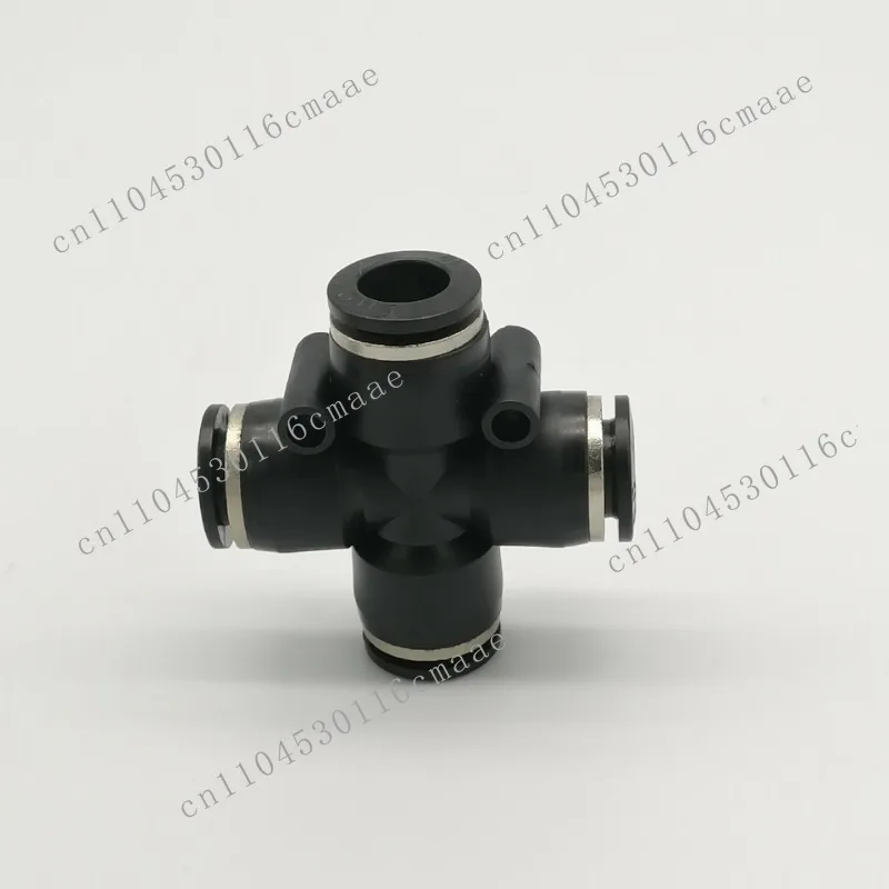 PZA4/6/8/10 trachea pneumatic connector cross four-way plastic quick plug pressure air compressor tube high pressure resistance
