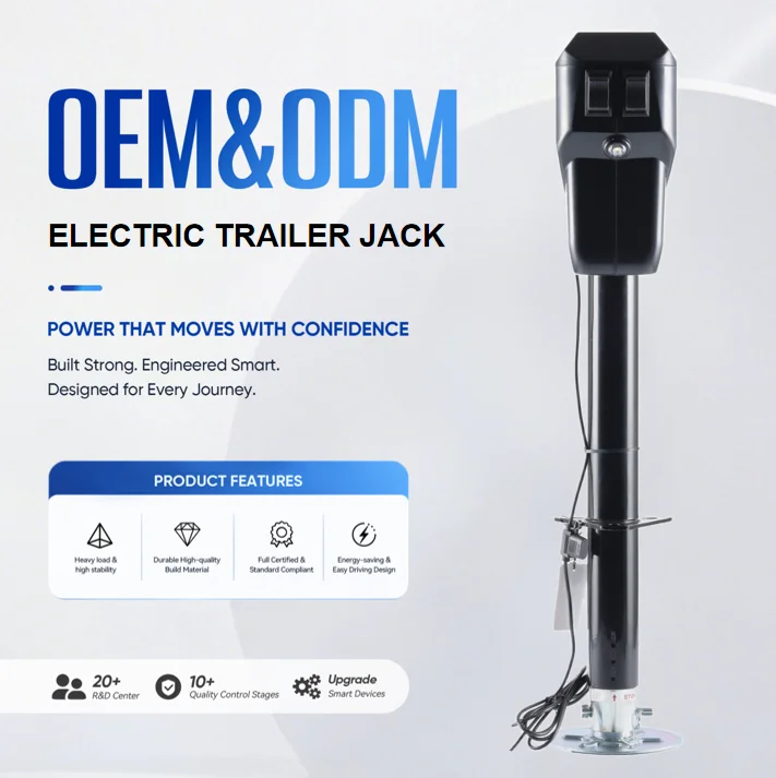 Custom 7500lbs Electric Jack with Wireless Remote Control RV Trailer Automatic Lift Jack for Camper Travel Trailer