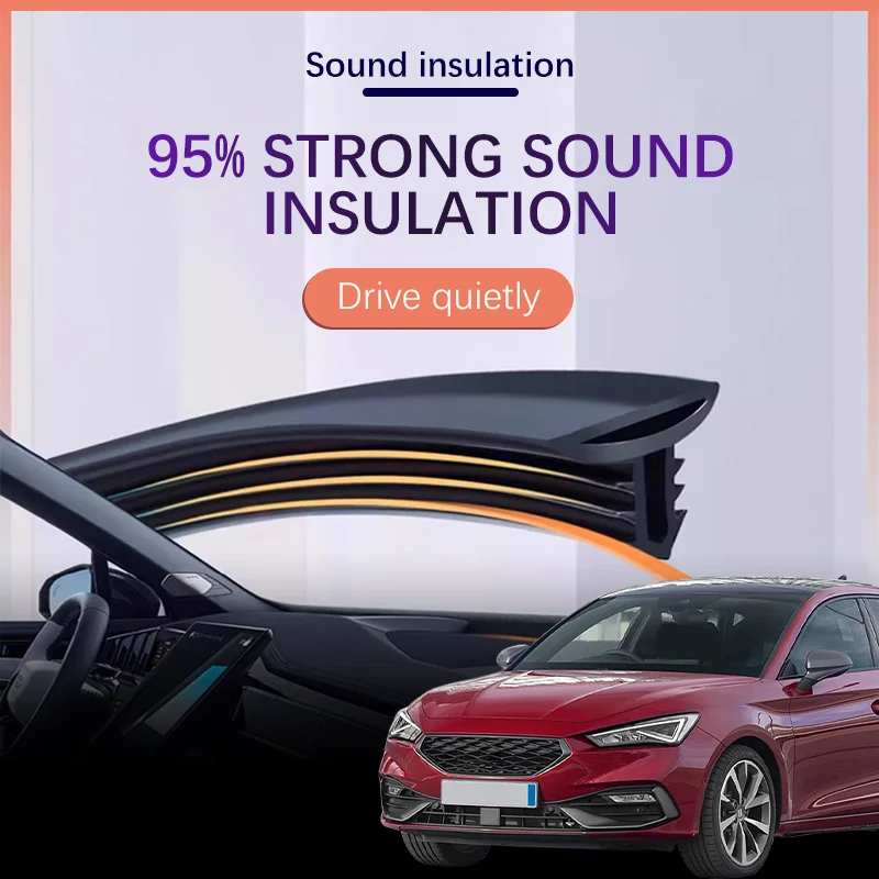 Car Dashboard Sealing Strip Interior Auto Noise Sound Insulation Rubber Trim Weatherstrip For SEAT Leon New Energy Ibiza Altea