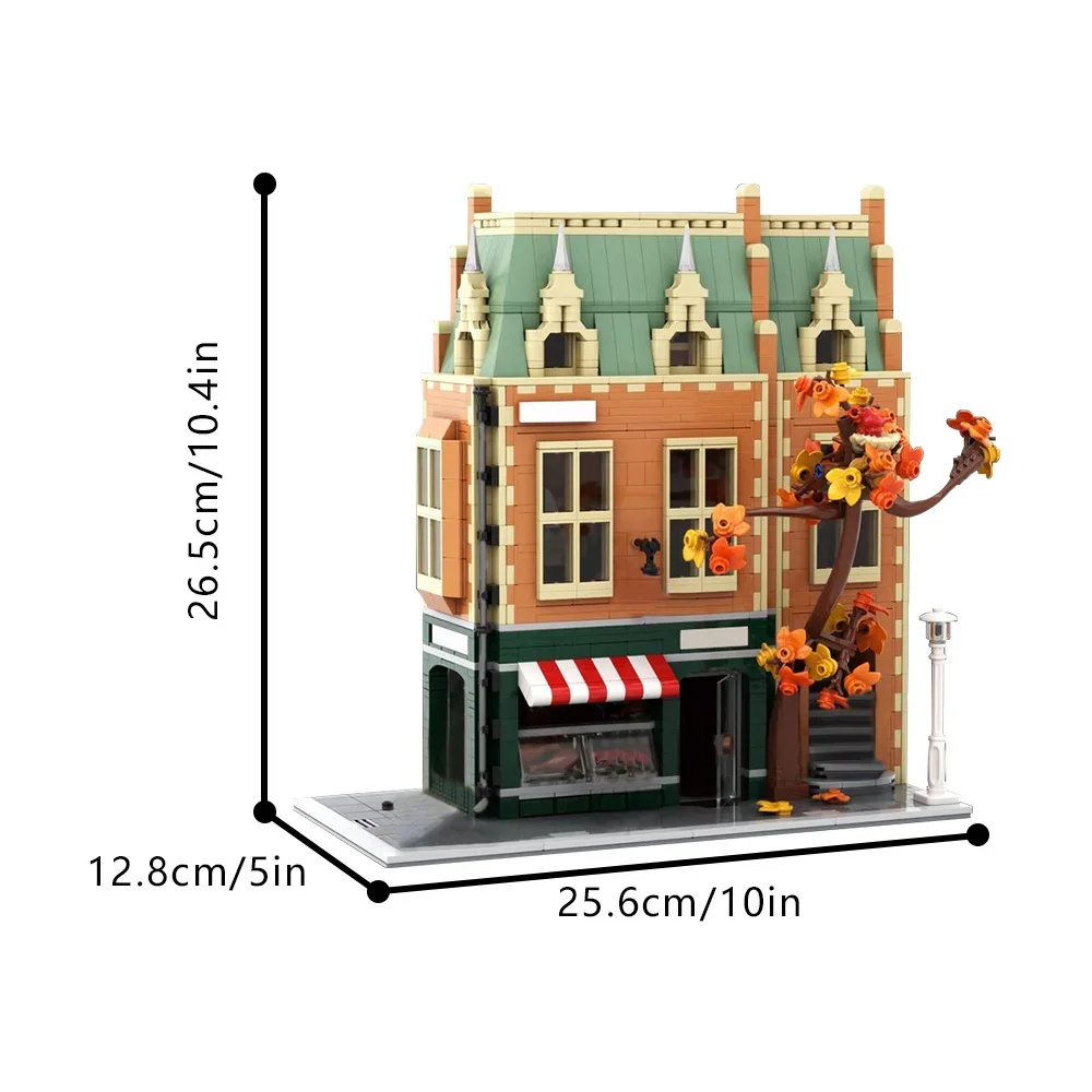 MOC Butcher Store Creatieve Varkensvlees Slager Leverancier Winkel Model Bouwstenen Architectuur Bakstenen Montage Speelgoed Verjaardag Kid Geschenken
