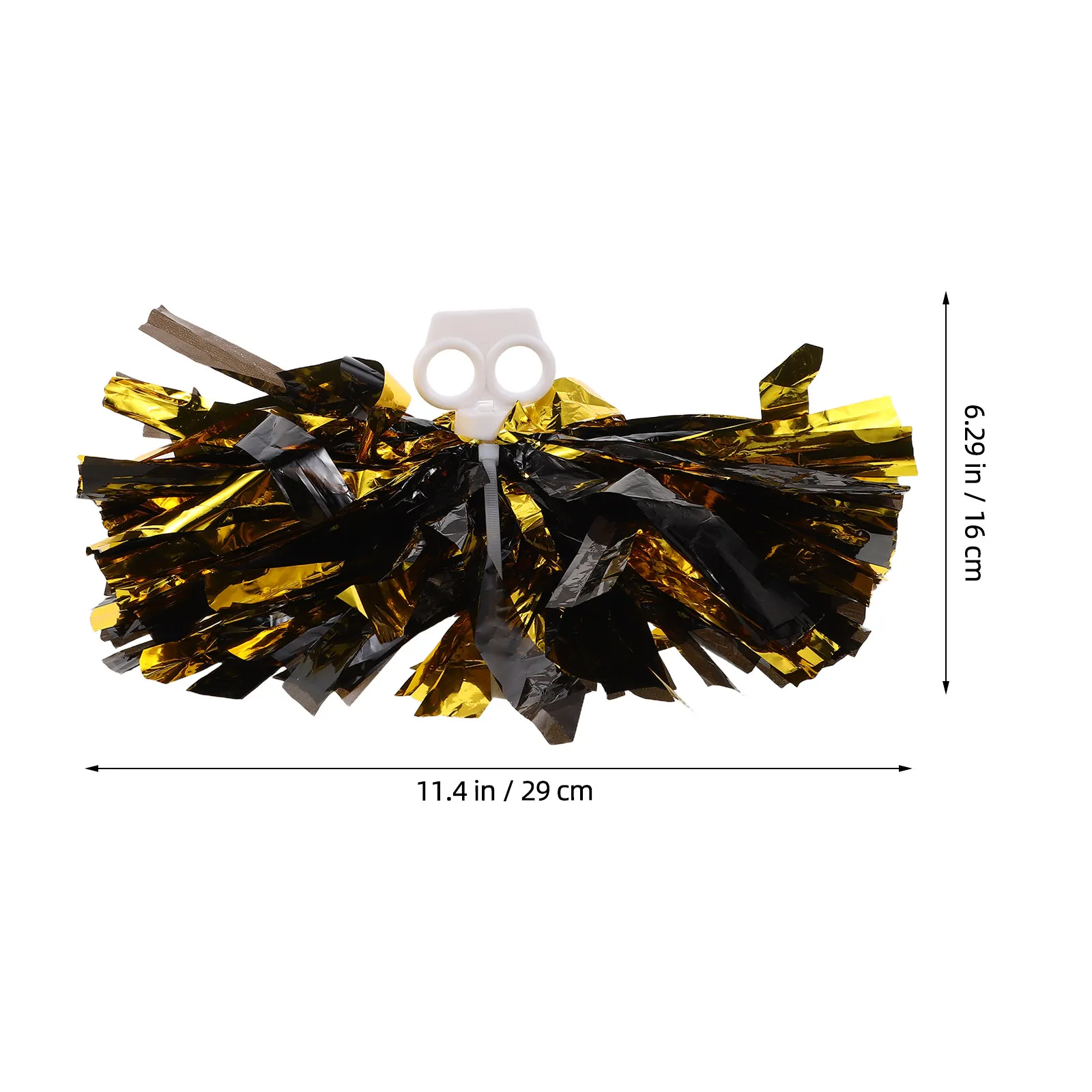 2Pcs Dazzling Metallic Cheer Pom Poms Lightweight Plastic Handheld Pom Balls for Cheerleading Props Competition