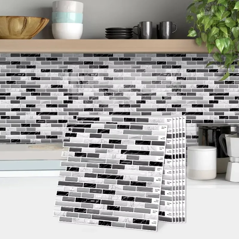 Pegatinas  pared autoadhesivas 3D, papel tapiz extraíble para dormitorio, sala  estar, cocina, baño, pegatina  azulejo,