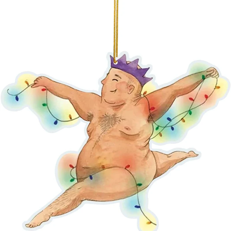 Funny Christmas Tree Hanging Male Female Dance Pendant Christmas Decoration Navidad 2023 New Year\'s Decor Party For Home Decor