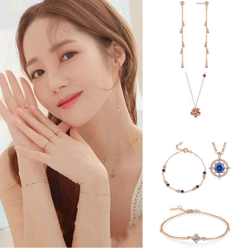 5styles for choose for women Her private life same earrings of Korean OL sweet summer sping drama Park Minying new fashion