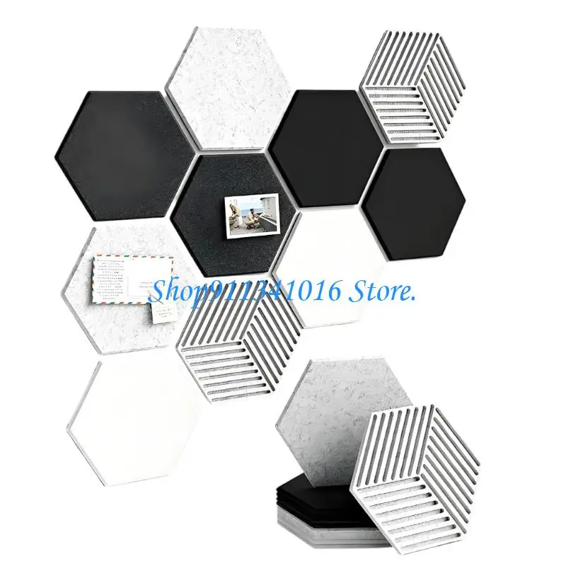 10pack Porous Fiber Sound Wall Tiles for Midrange and Upper-Frequency Reverberation, with Direct-Apply Backing for Indoor Walls