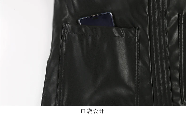 Mauroicardi Spring Short Black Soft Pu Leather Vest Women with Side Slit Sashes Stand Collar Luxury Chic Sleeveless Jacket 2025