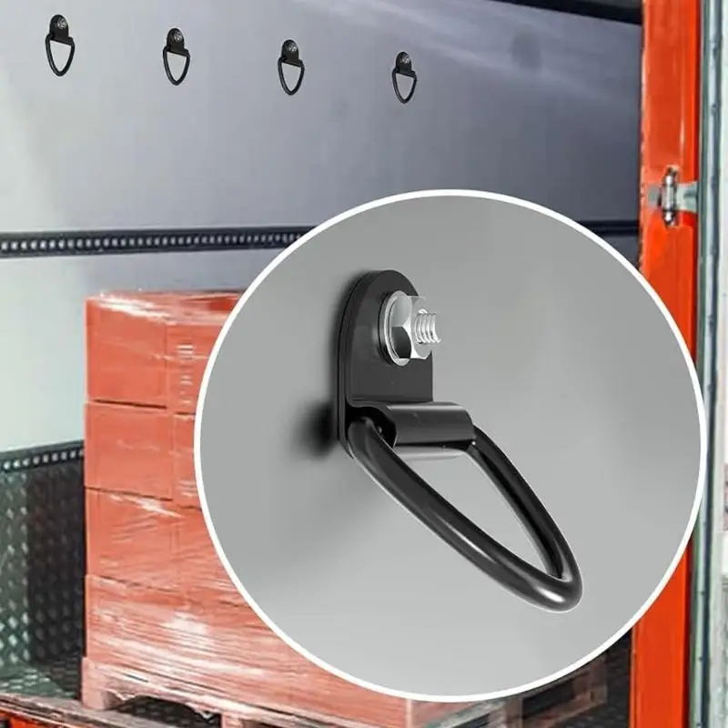 M76E Stahl-V-Ringe zum Anschrauben von Anhängerankern, Ladungssicherungspunkte für LKW-Anhänger, Boote – Detail 5