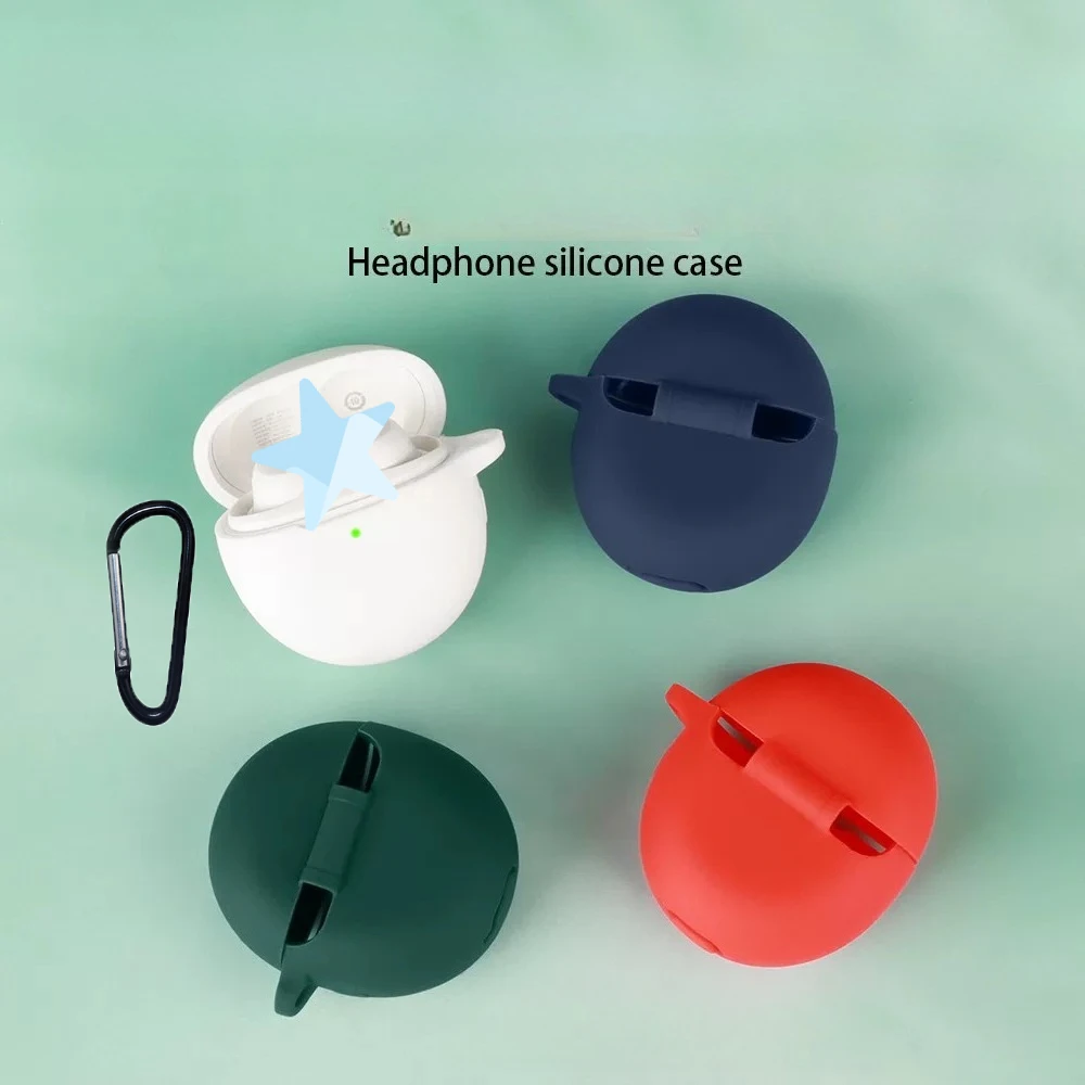 �tui en Silicone de couleur unie pour �couteurs Bluetooth, pour 1MORE ComfoBuds MINI /Q50 MiniBuds Pro
