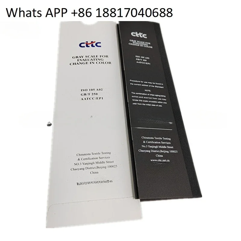 CTTC Gray Scale For Evaluating Change In Color ISO 105 A02 Used to Assess Discoloration