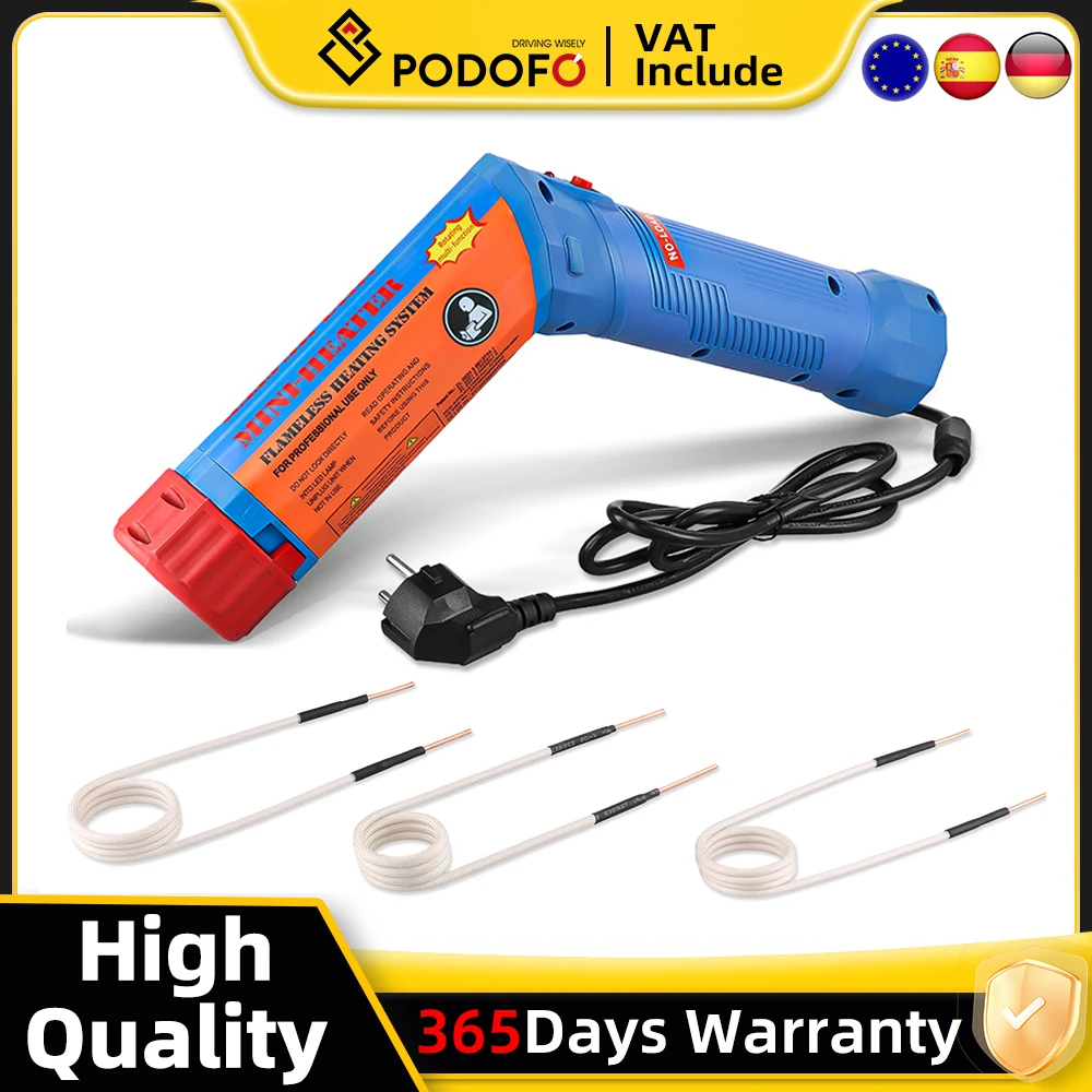 Kit riscaldatore a induzione magnetica da 1100 W 220 V 3 bobine Automotive Macchina per riscaldamento a induzione di calore senza fiamma Bullone Rimuovi strumento di calore