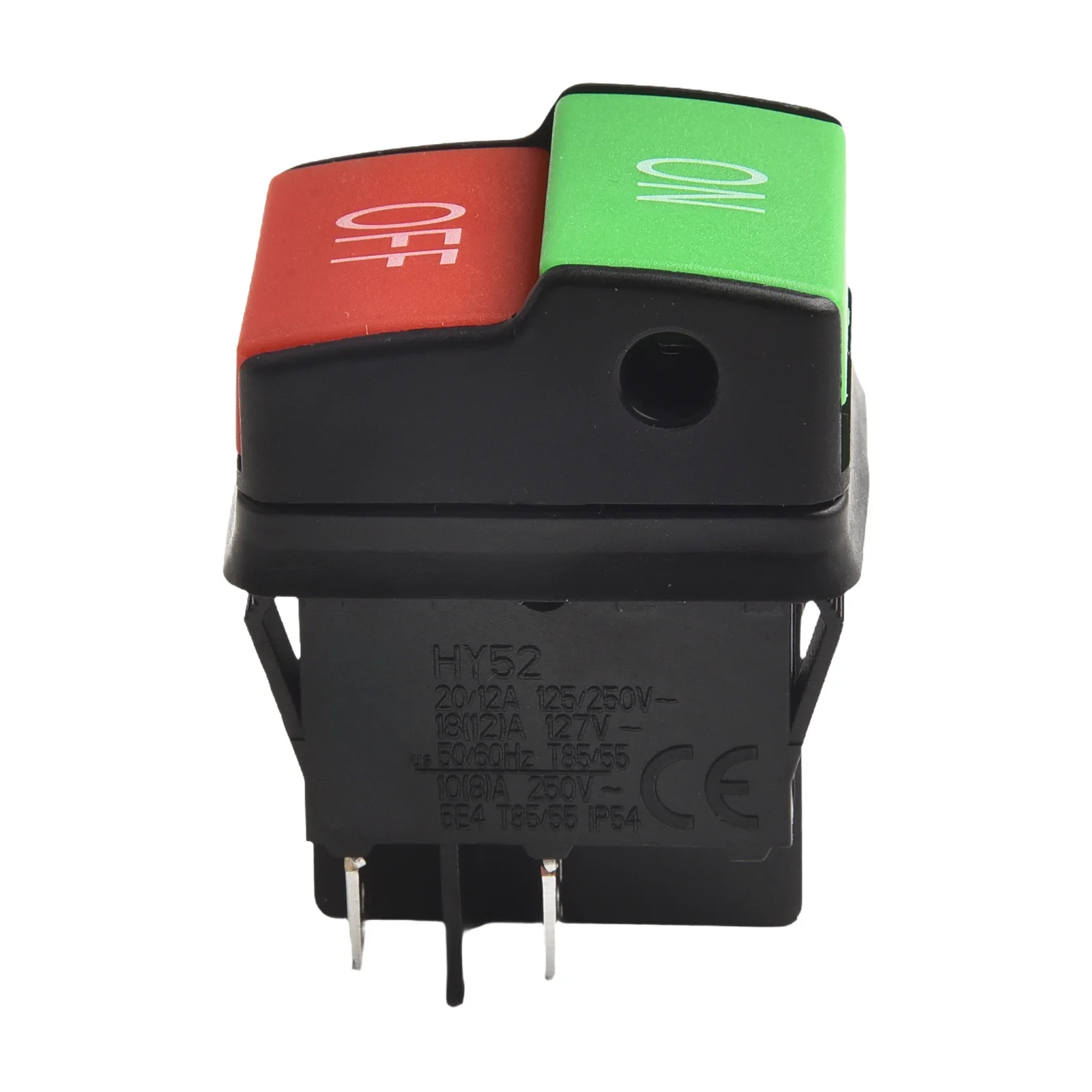 1pc Button On Mechanical Equipment 125 / 250V 20 / 12A 5E4 HY52 Environmentally Friendly Aterproof And Dustproof
