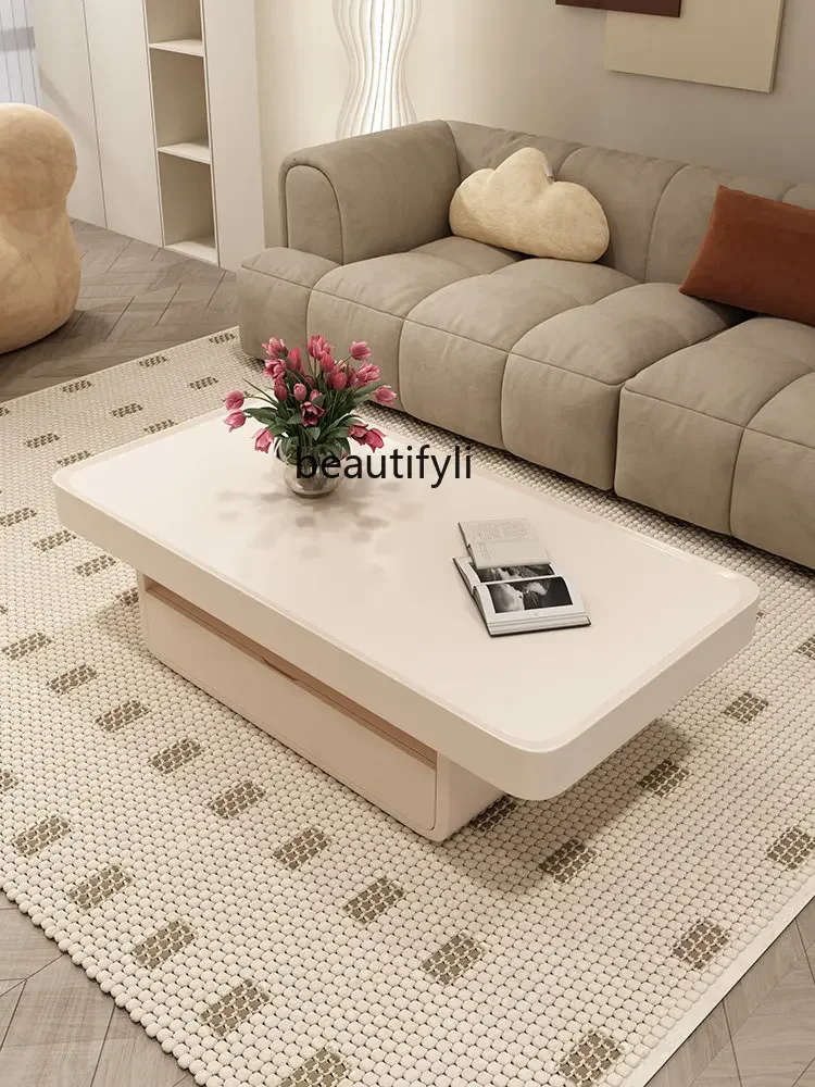 

Cream Style Coffee Table Small Apartment Living Room Home High Small Tea Table Table New Tea Table