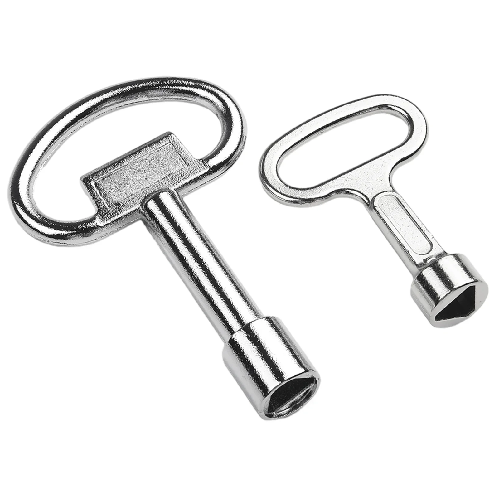 2 Pcs Water Tap Valve Switch Key Triangle Wrench Elevator Door Key Lock Wrench 8/9mm Hole Household Repairing Manual Tools