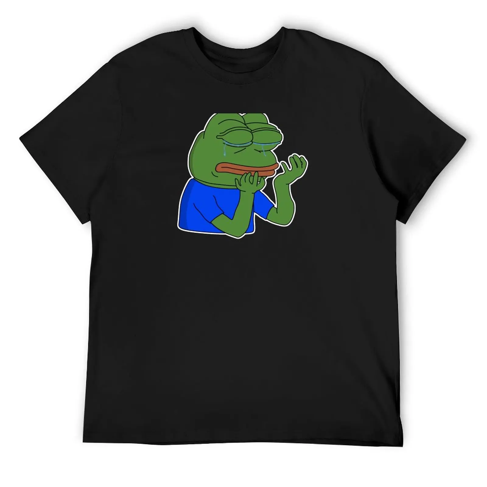 

PepeHands - White Outline T-Shirt cute clothes luxury t-shirt summer top Men's t shirts