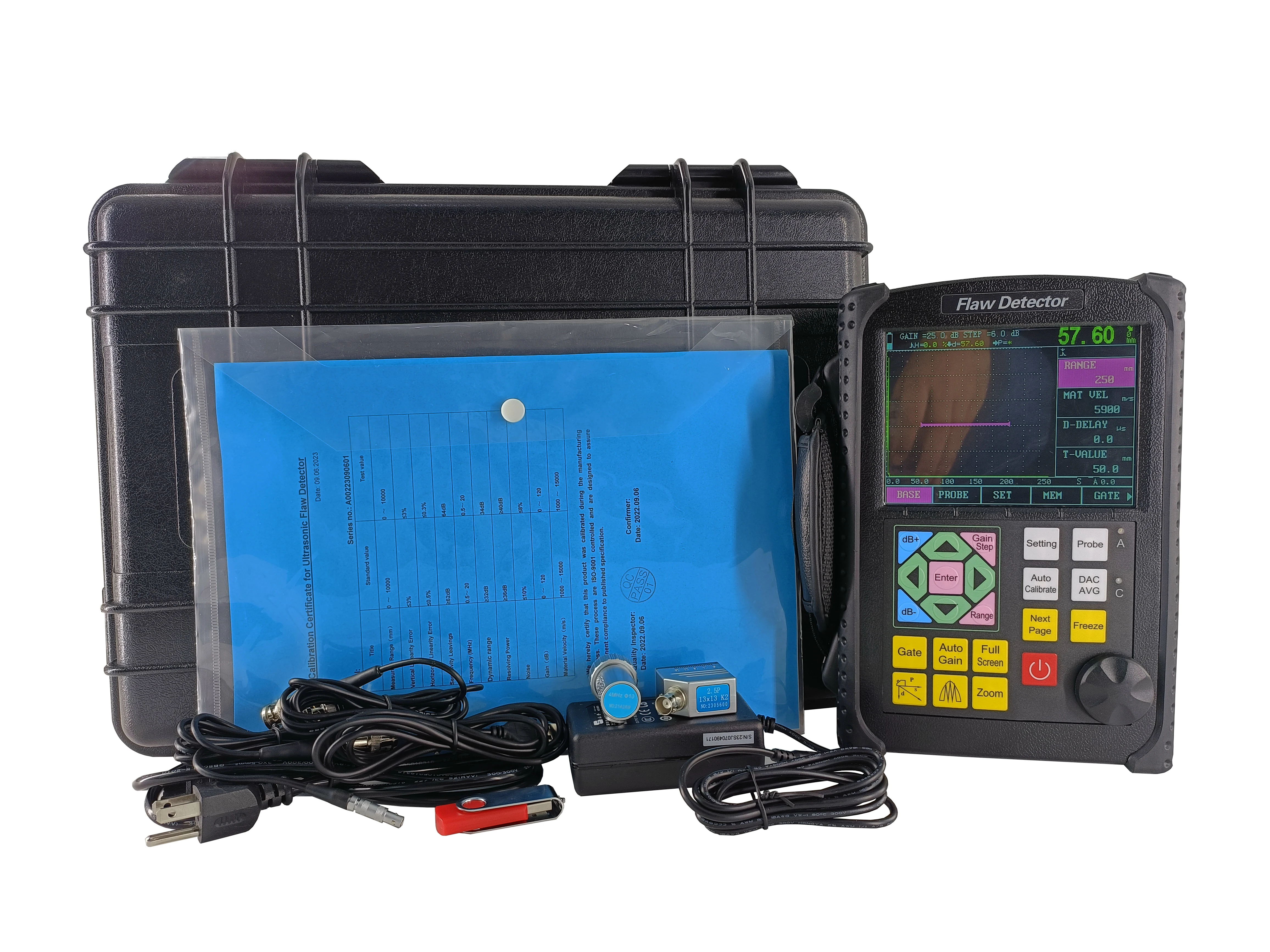 Portable Ultrasonic Flaw Detector Machine with Scanning Range 0 to 10000 Inch Digital Flaw Detectiontesting Equipment