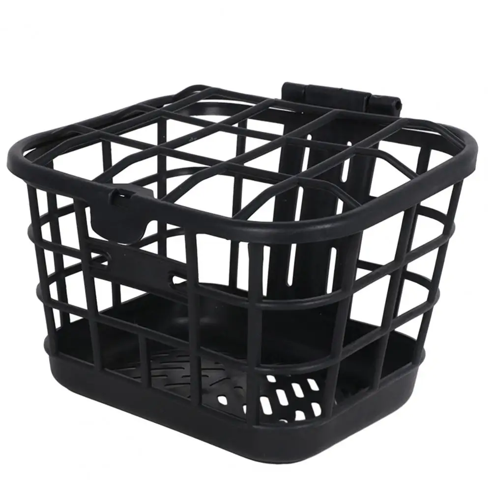 Bicycle Front Basket Black Large Capacity Strong Load-bearing Organizer Detachable Electric Bike Basket With Lid Bike Supplies