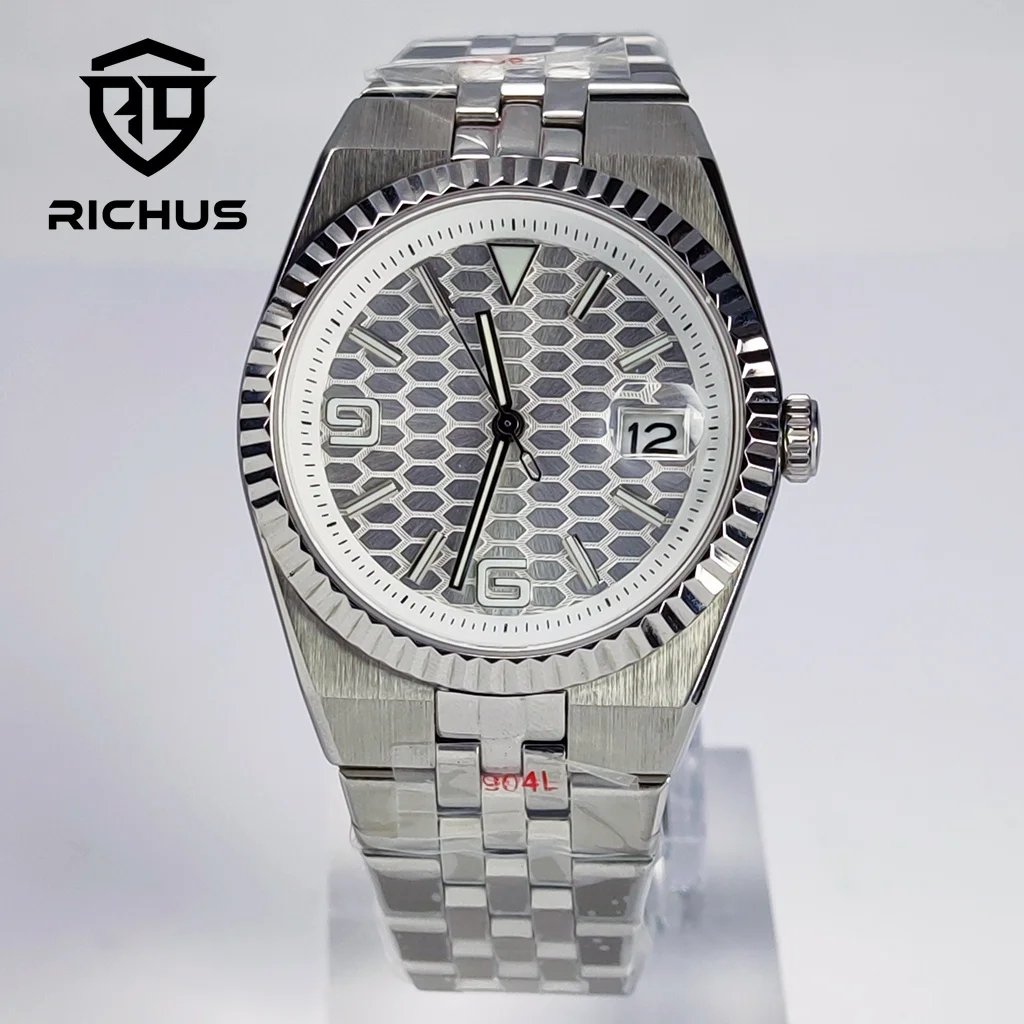 NH35 Movement Automatic Mechanical Men's Watch 10BAR Resistant Stainless Steel Case Sapphire Crystal Dial with Date Feature