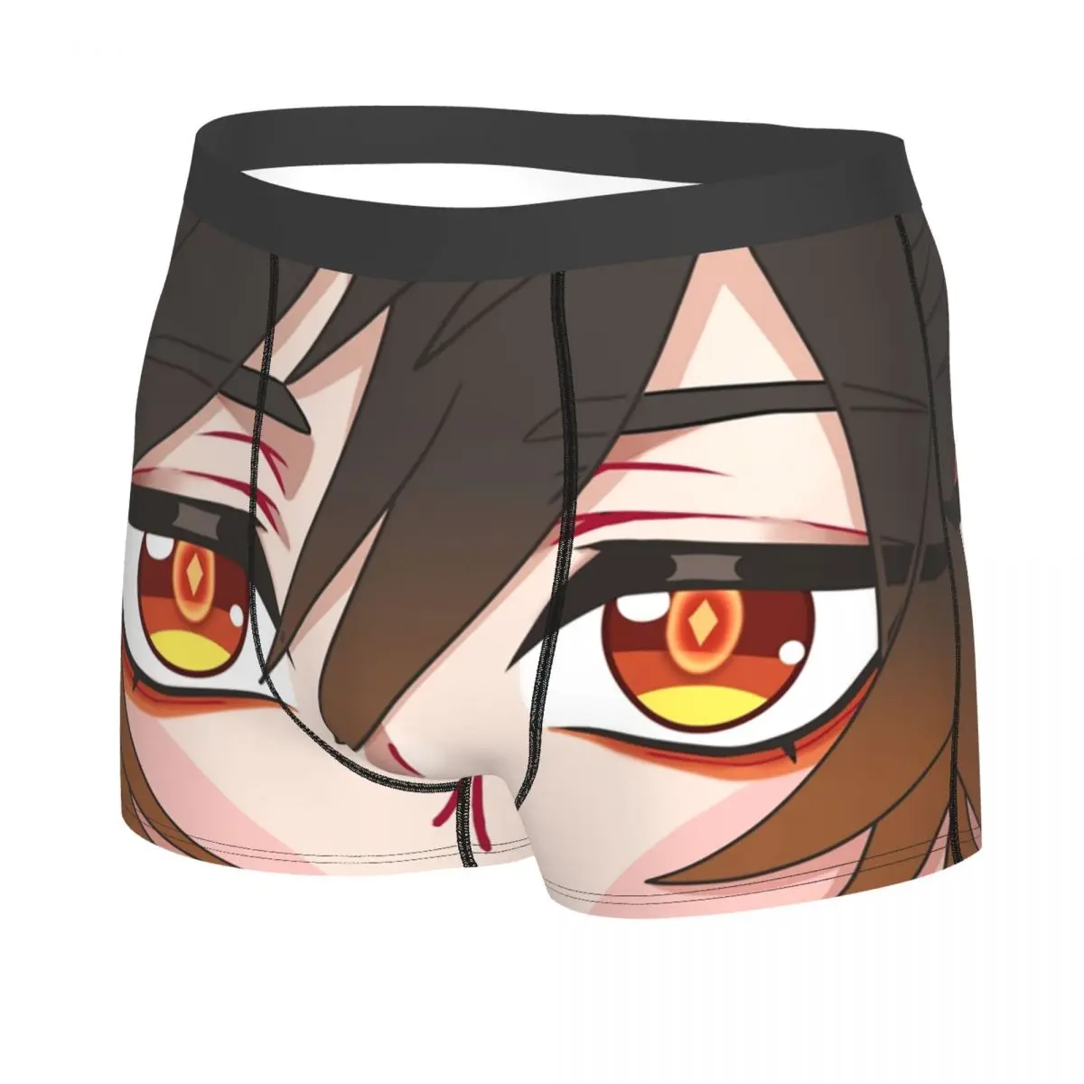 Custom Genshin Impact Zhongli Face Underwear Men Stretch Funny Print Boxer Briefs