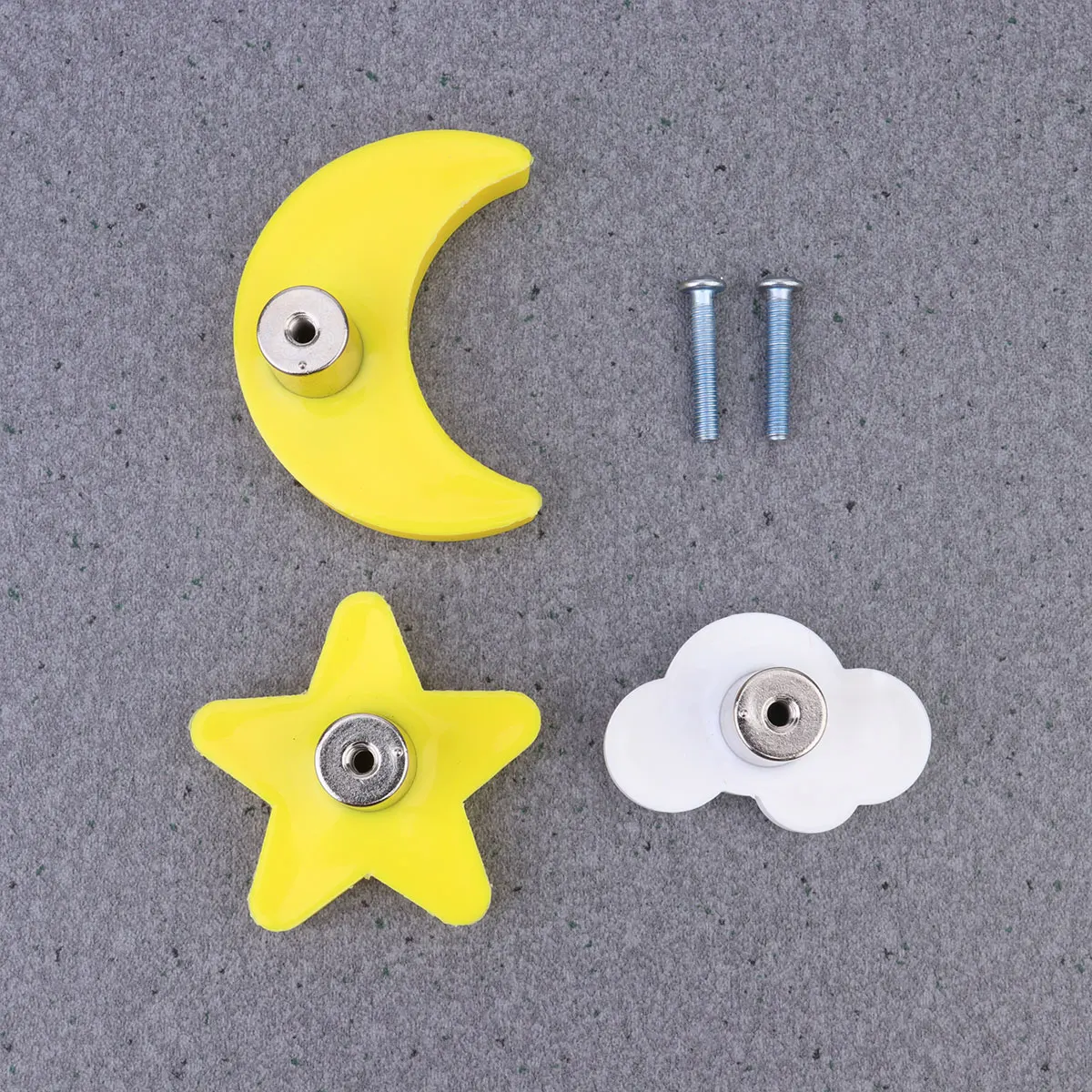 

2 Pcs Cartoon Handle Dresser Knobs Door Kids Drawer Star Shaped Cabinet Child Rubber Pull