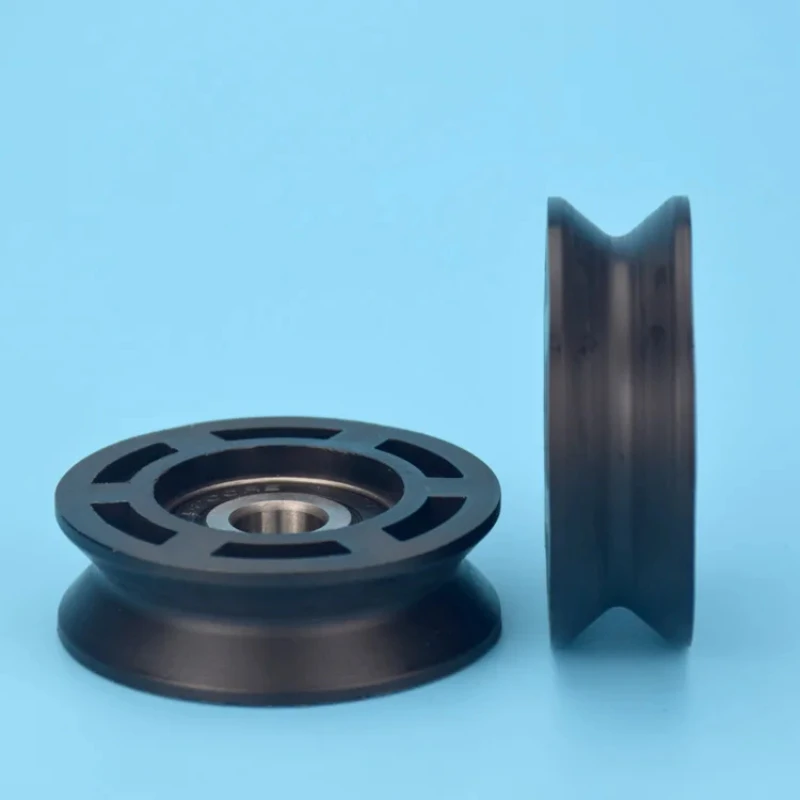 10*50*16mm V groove type nylon bearing, pulley package, plastic wear-resistant suspension wheel, POM rolling wheel