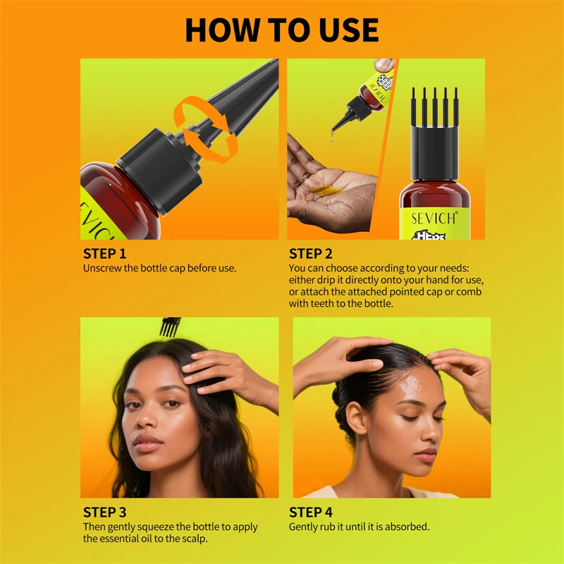 Chebe Fast Hair Growth Oil Africa Traction Alopecia Chebe Oil Nourishes Repair Damaged Hair Treatment Oil Anti-Hair Loss Care - view 6