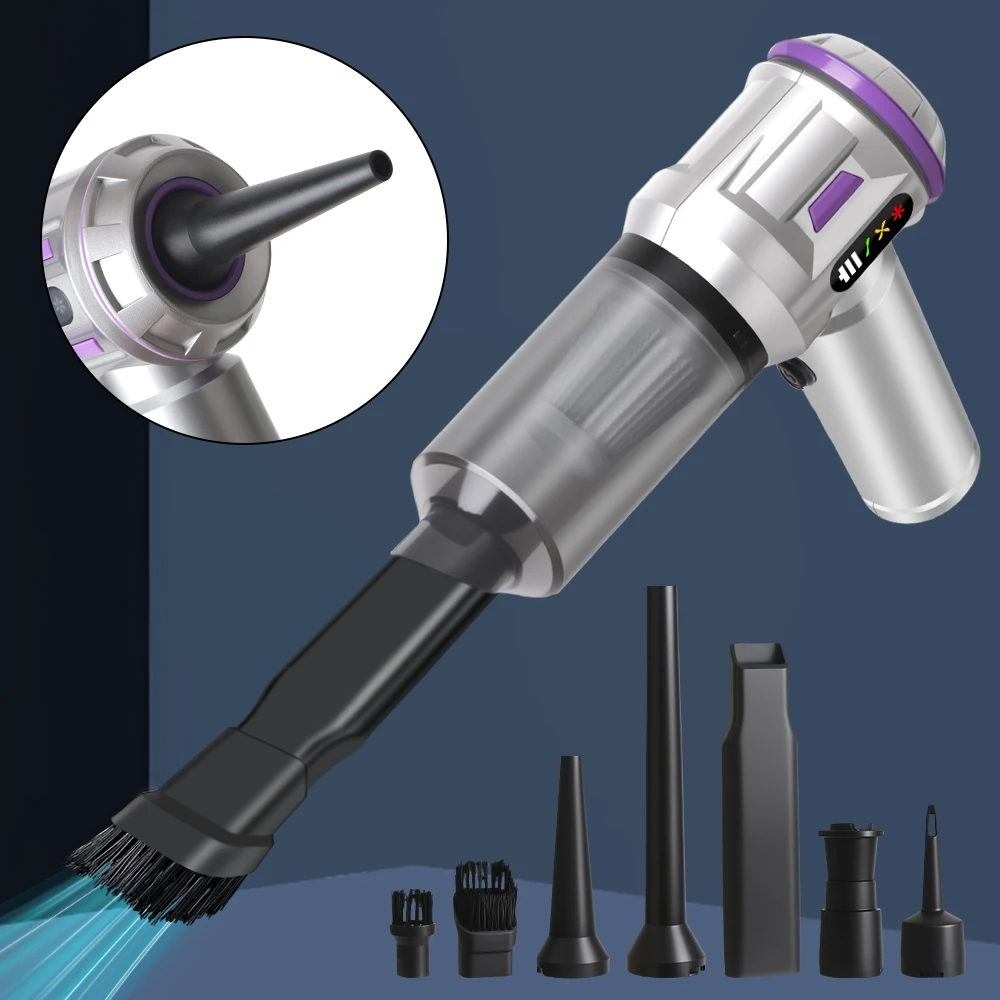 

Car Vacuum Cleaner Handheld Turbo Blower Jet Fan Cleaning Blowing Tool Electric Air Duster Universal For SUV RV Truck Trailer