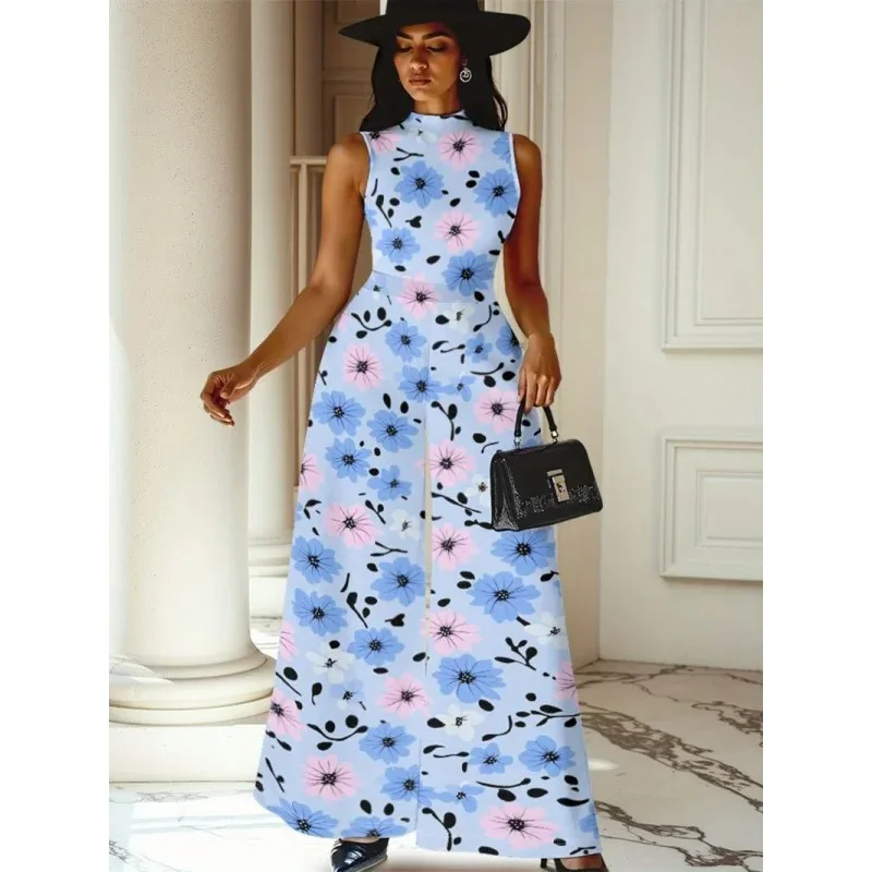 

Best Selling Printed Sleeveless Maxi Dress Casual Jumpsuit Stylish One-Piece Fashion Daily Wear Comfortable Trendy Loose-Fit
