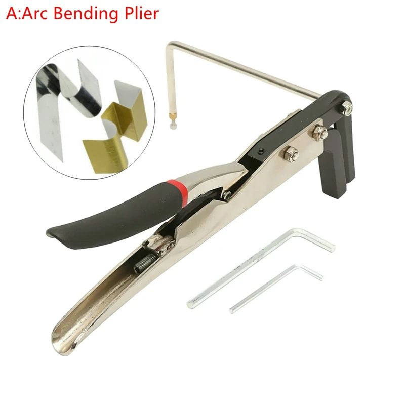 2 Types Bending Plier Manual Sheet Strip Arc/Angle Bender Steel Plier Clamp Channel Letter Tools Penguin Folding Plier