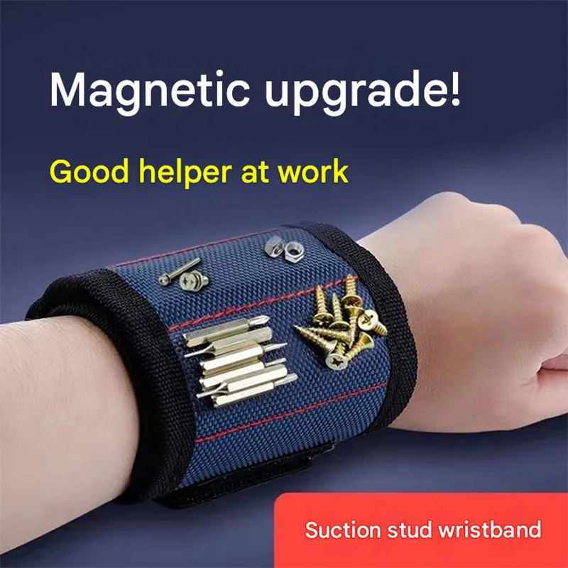 Magnetic Wrist Strap Convenient Tool for Nails Nuts Drill Bits Magnetic Wrist Strap Strongly Magnetic Wrist Holding Strap