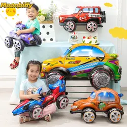 3D Cartoon Car Foil Balloon Racing Digging Car Train Gift Baby Shower Birthday Party Decorations Kids Toys Helium Balloons Party