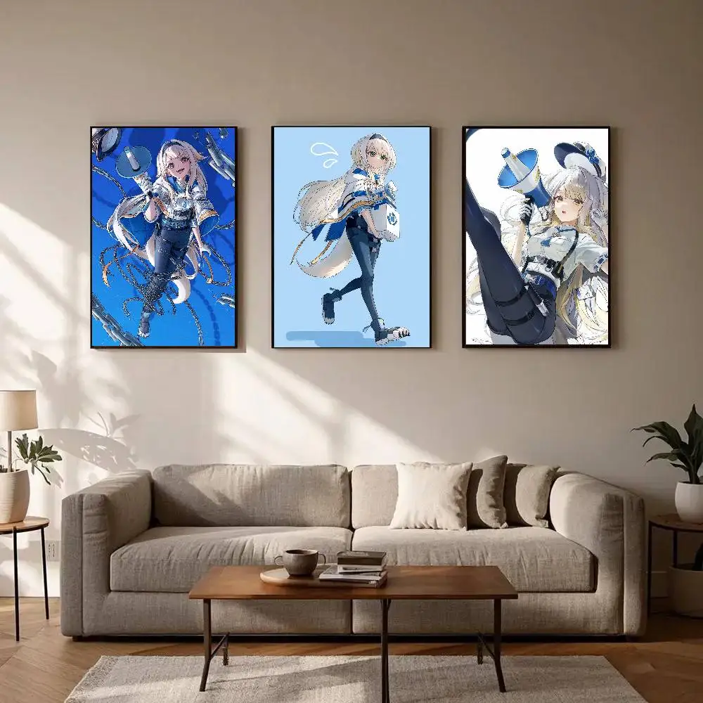 Shioriha Ruri Anime N-Nijisanji Posters Living Room Bar Cafe Quality Canvas Vintage Style Comics Painting Art Home Wall Decor P