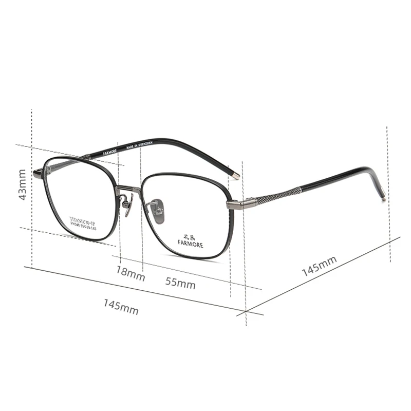 Reven Jate FM040 Pilot Optical Glasses Pure Titanium Frame Prescription Eyeglasses Rx Men for Male Eyewear