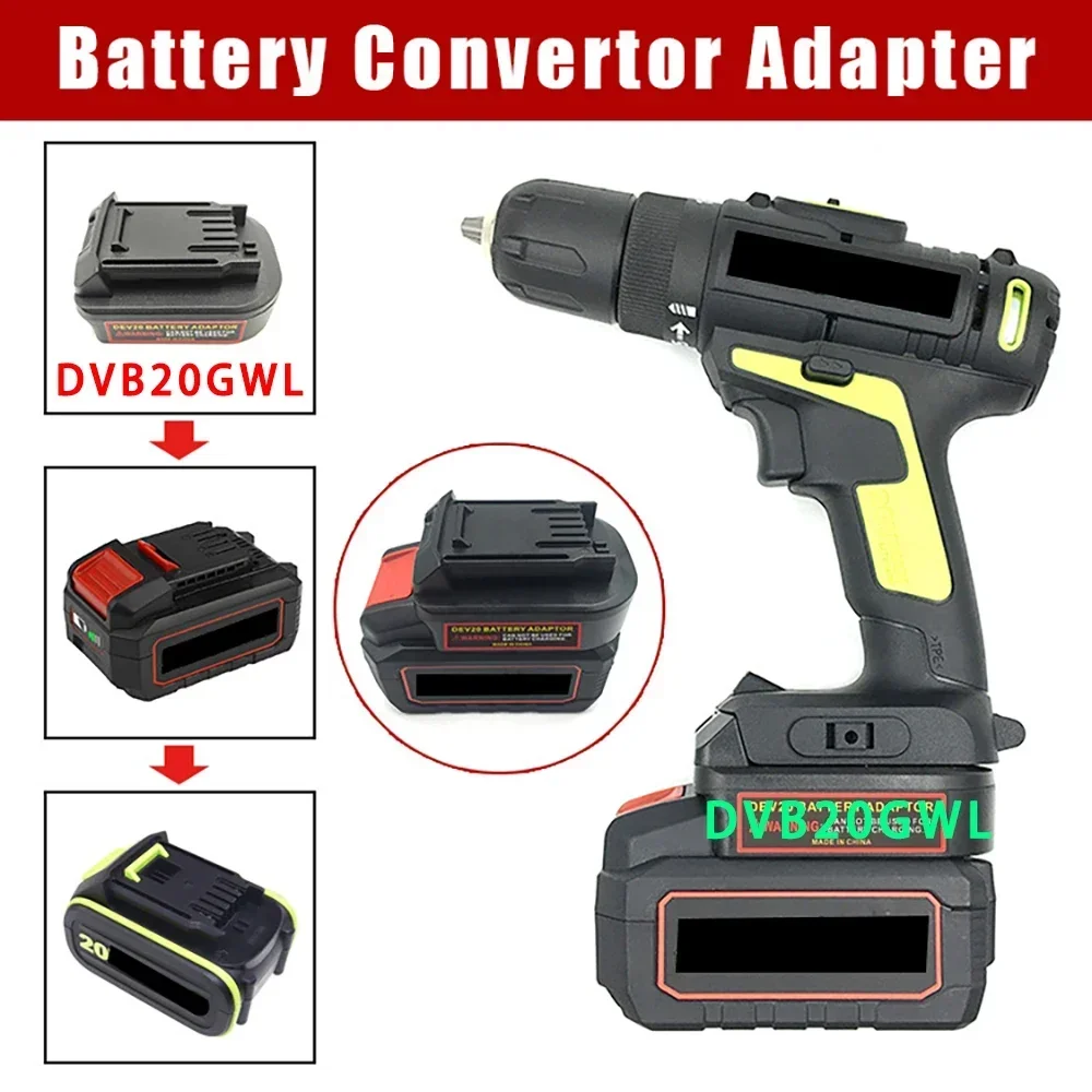 MTB18GWL DWB20GWL MWB18GWL DVB20GWL Adapter For Makita For DeWalt For Milwaukee For Devon Li-ion Battery For Worx 20V Green Tool